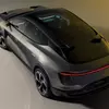 Миниатюра задней части высокого угла серой Lotus Eletre