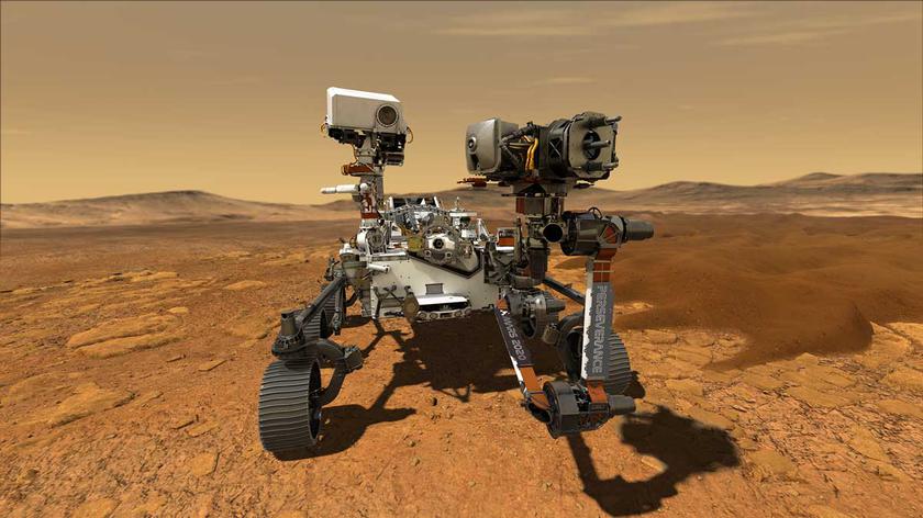 Le rover Persévérance a enregistré pour la première fois les sons d'un tourbillon de poussière de 118 mètres de haut sur Mars.