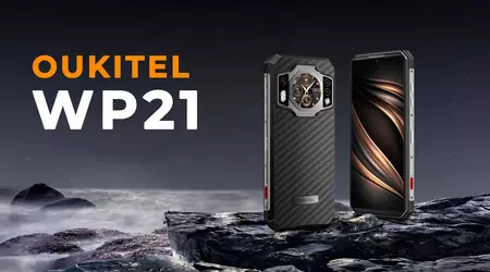 Oukitel WP21: ударостійкий смартфон із двома екранами, батареєю на 9800 мАг, захистом P68/IP69K і камерою нічного бачення