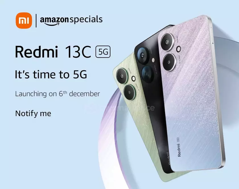 Redmi 13C 5G с чипом MediaTek Dimensity 6100+ и камерой на 50 МП дебютирует 6 декабря