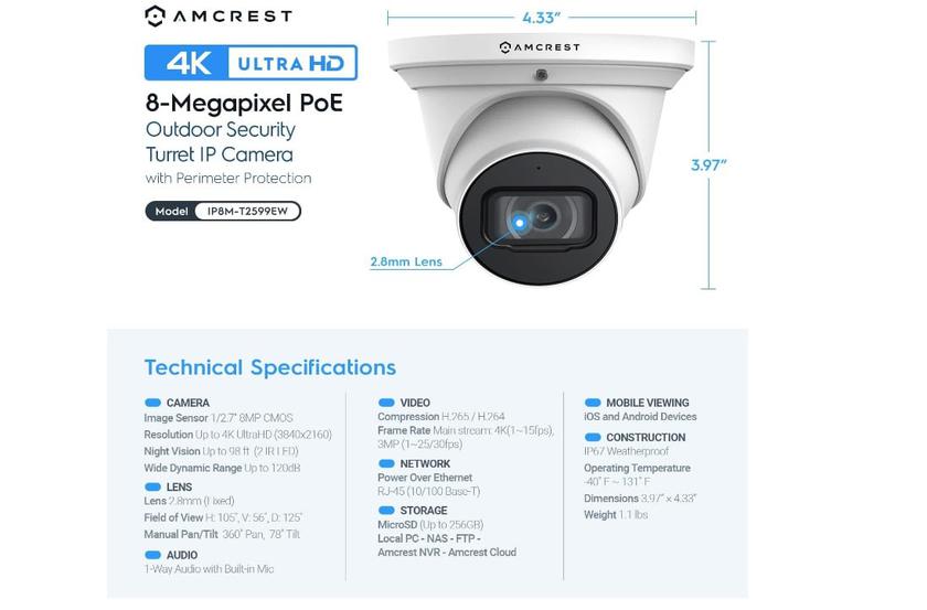 Amcrest 4K poe camera system