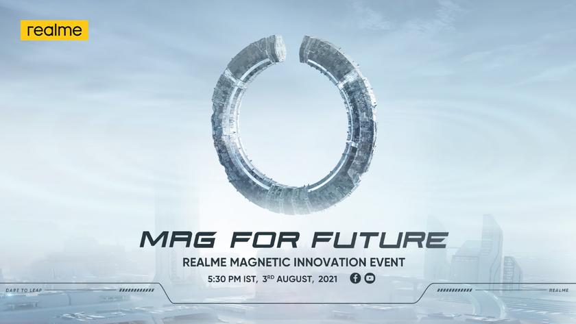Realme проведёт презентацию 3 августа: ждём анонс смартфона Realme Flash с поддержкой магнитной зарядки MagDart