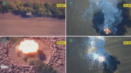 HIMARS destroyed a Russian TOS-1A heavy flamethrower system with thermobaric missiles that can scorch areas of 40,000 sq.m