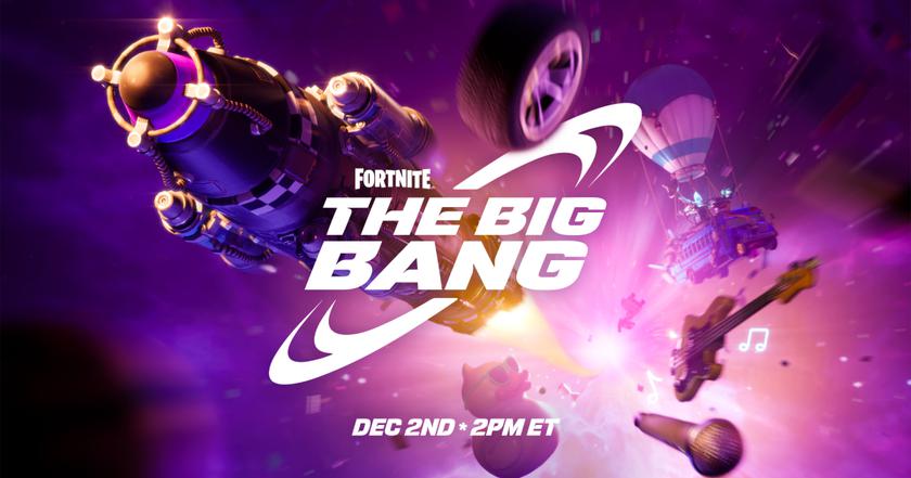 2 декабря Fortnite ждет событие The Big Bang, которое знаменует новое начало для игры