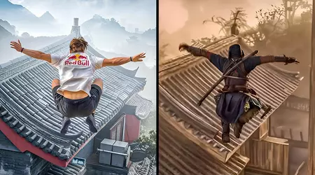 Don't think about doing it again! The parkour team from Red Bull Gaming reenacted dangerous stunts from Assassin's Creed: Shadows