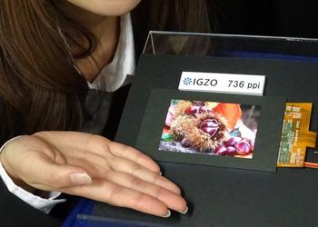 Sharp создала IGZO-дисплей с рекордной плотностью пикселей 736 ppi