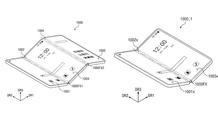 Патент на тройной складной смартфон Samsung подтверждает его разработку