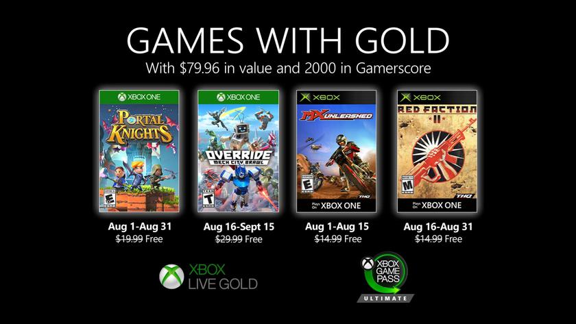 Xbox Live Gold в августе: не пропусти бесплатные Red Faction 2 и Portal Knights для Xbox One