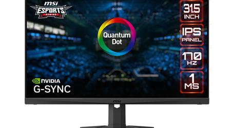 MSI introduced quantum dot monitor with frame rate up to 170 Hz and WQHD resolution