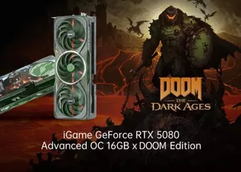 Colorful анонсировала видеокарту RTX 5080 в стилистике Doom: The Dark Ages