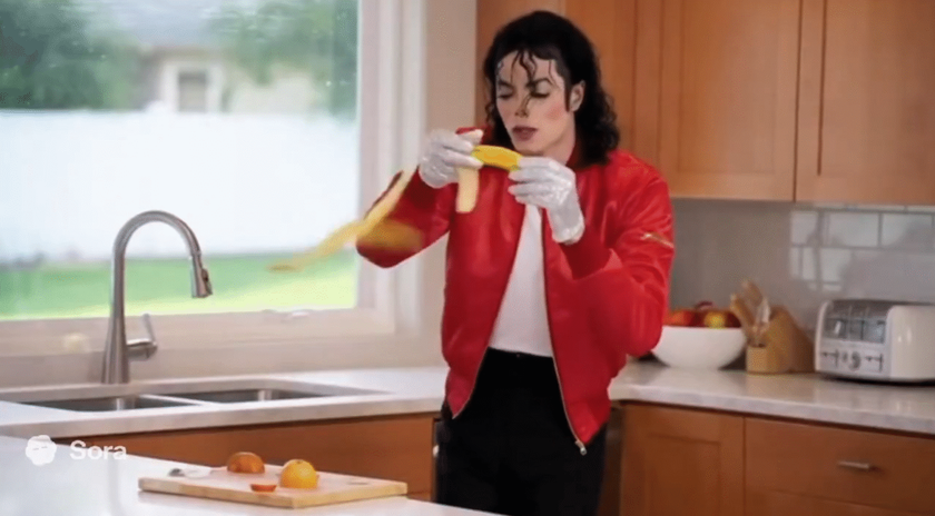 Майкл Джексон устраивает стендап-комедию с неожиданным участием банана