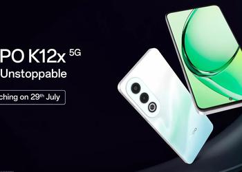 OPPO K12x 5G c защитой MIL-STD-810H и IP54 дебютирует на глобальном рынке 29 июля