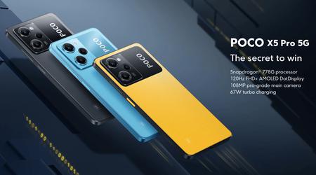 POCO X5 Pro: pantalla AMOLED de 120 Hz, chip Snapdragon 778G, cámara de 108 MP y batería de 5000 mAh con capacidad de carga de 67 W.