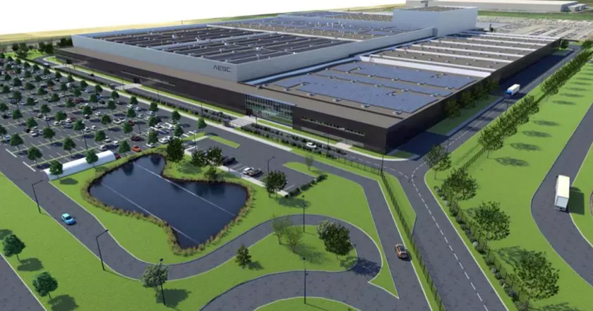 Рендер нового завода AESC: высокие технологии и производство аккумуляторов