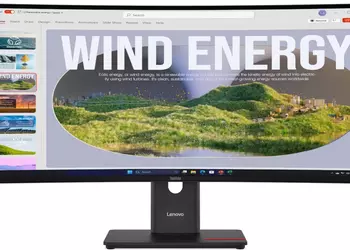 Lenovo выпустила 34″ изогнутый монитор ThinkVision T34WD-40 с широким набором портов и отличной ценой