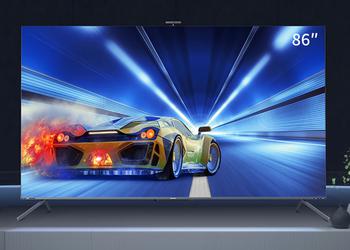 Serie Sharp AQUOS V: Televisor gaming de 86 pulgadas con panel 4K y soporte 120 Hz por 2380 €.