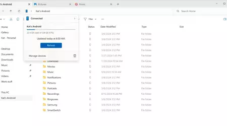 New feature in Windows 11 allows you to manage Android files via explorer