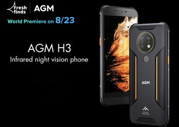 Protected smartphone AGM H3 with Android 11, NFC and 5400 mAh battery for $150