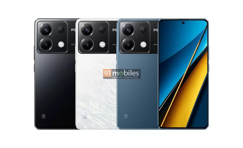 POCO X6 5G показали на видео до анонса: два цвета, тройная камера, зарядка на 67 Вт и чехол в комплекте