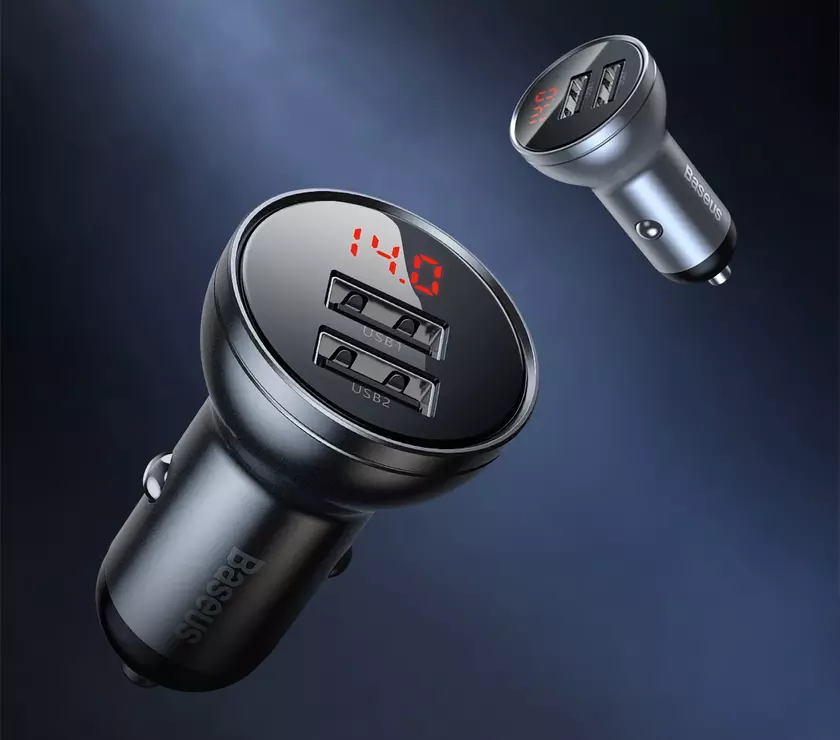 Автомобильное зарядное устройство Baseus на 24 Вт за $5