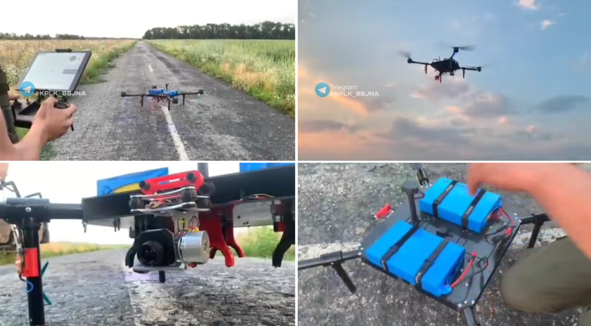 Украинские энтузиасты сделали большой беспилотник, который может нести три 82-мм мины (видео)