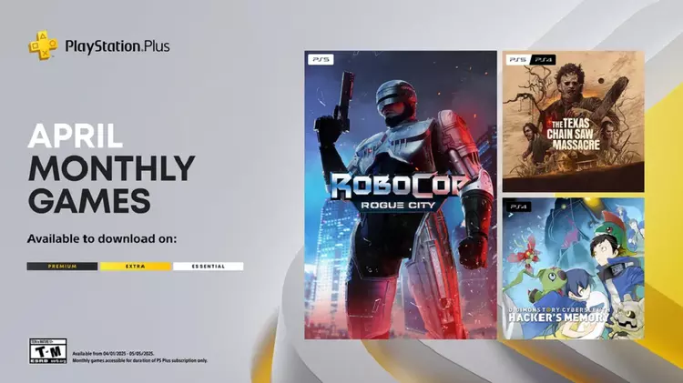 Подписчики всех тарифов PS Plus получили доступ к RoboCop, Digimon и Texas Chainsaw Massacre