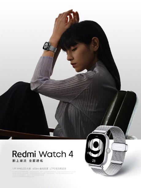 Redmi's first metal-clad smartwatch: new details about Redmi Watch 4  revealed