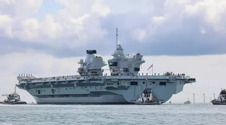 The $3.85bn HMS Prince of Wales has set sail for the US - Britain's largest aircraft carrier will receive F-35B fighter jets, MV-22 convertible aircraft and drones