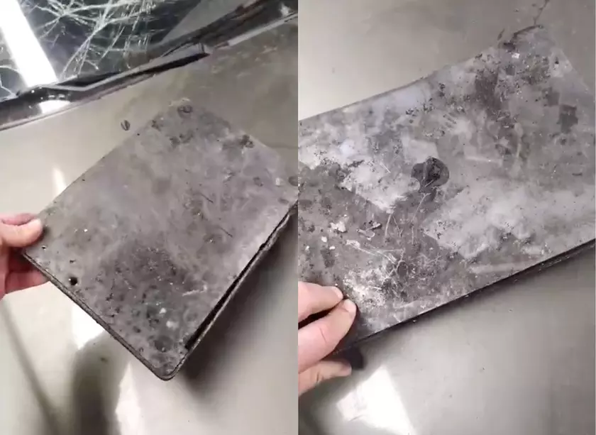 Российский оккупант положил в бронежилет MacBook вместо защитной пластины (спойлер: ноутбук ему не помог)