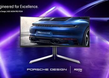 AGON PRO PD34: Новый игровой монитор QD-OLED от AOC и Porsche Design на основе дизайна Porsche 911