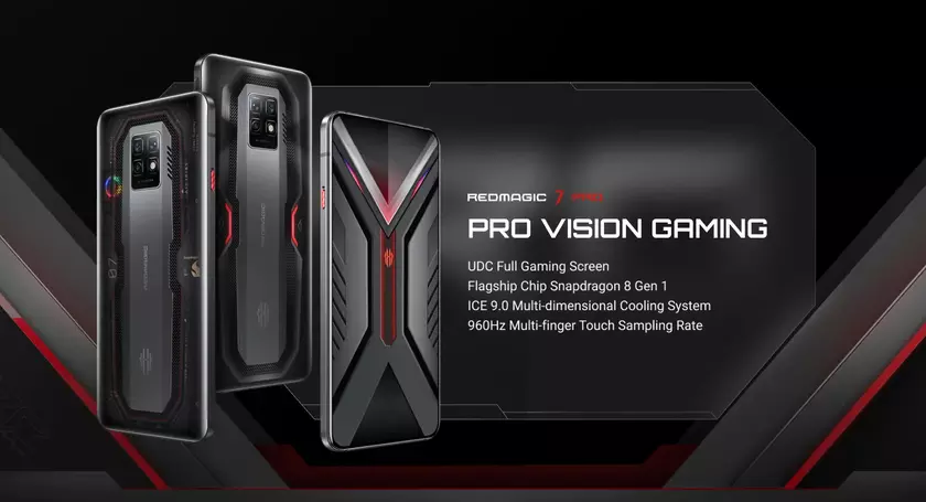 Red Magic 7 Pro с чипом Snapdragon 8 Gen 1 и подэкранной камерой начали продавать на глобальном рынке