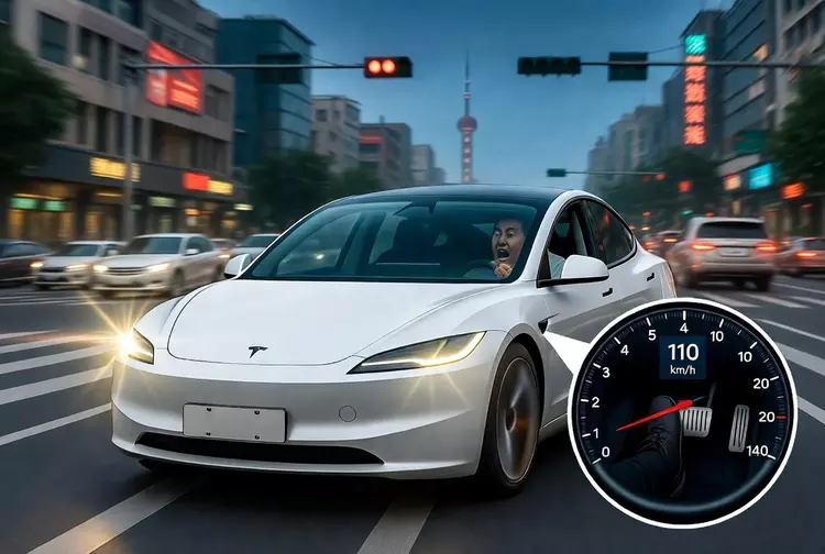 Эффект «не тех педалей»: в Китае Tesla Model 3 разогналась до 110 км/ч вместо торможения