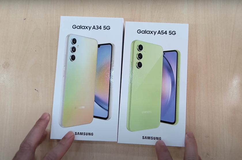 Three days before the presentation: a video appeared on the Internet with the unboxing of Galaxy A34 and Galaxy A54 smartphones