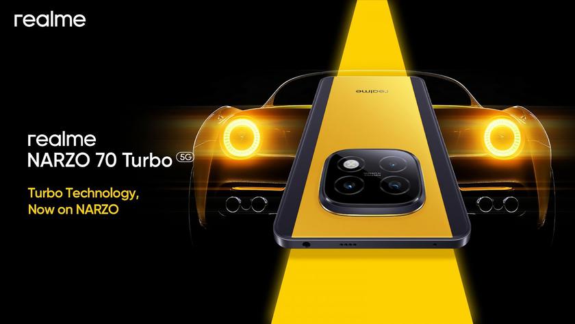 Подвтерждено: realme Narzo 70 Turbo получит OLED-дисплей на 120 Гц, батарею на 5000 мАч и зарядку на 45 Вт