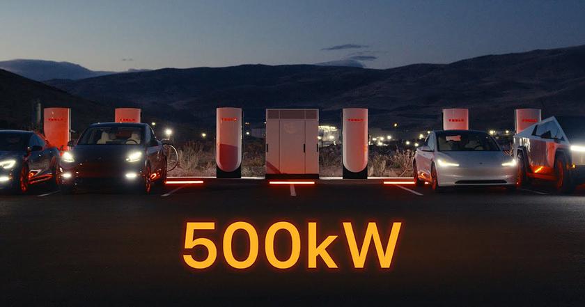 Tesla запускает Supercharger четвертого поколения с зарядкой до 500 кВт и 1.2 МВт