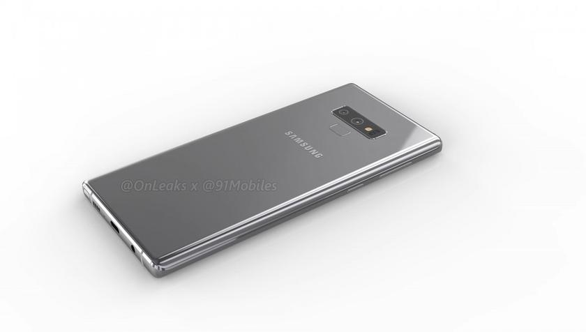 Samsung Galaxy Note 9 в чехлах показался на новых рендерах
