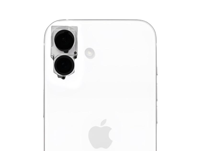 Появилось первое фото блока камер для iPhone 16 с модулями, расположенными вертикально