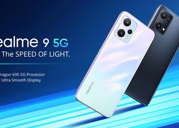 realme 9 5G con chip Snapdragon 695 e display a 120Hz "illuminato" sul sito ufficiale europeo dell'azienda
