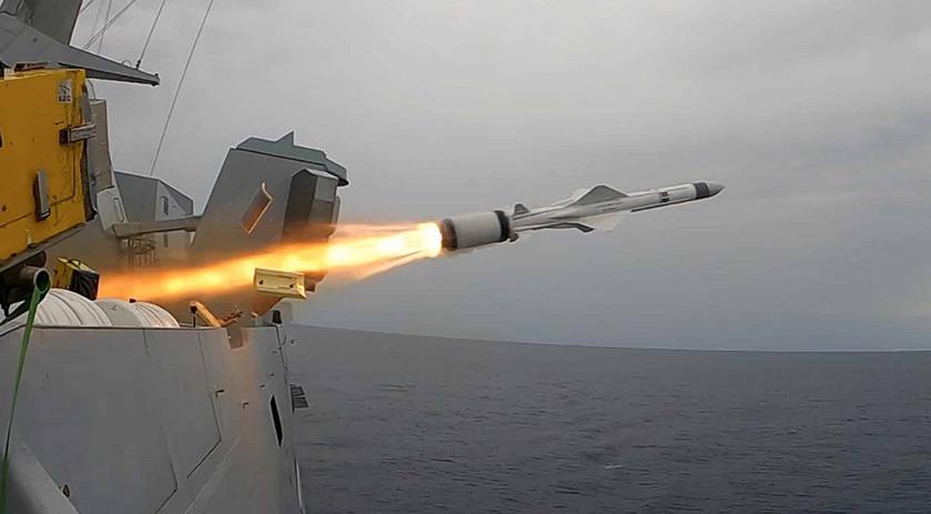 French Navy Frigate Fires New Generation Anti-Ship Missile Exocet Mer-Mer 40 Block 3c