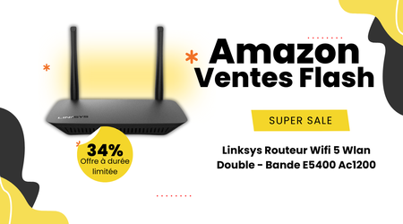 Linksys E5400 Routeur WiFi AC1200 – Réduction de 18€!