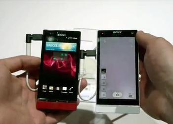 Демонстрация смартфонов Sony Xperia S, P и U и  на MWC 2012 (видео)