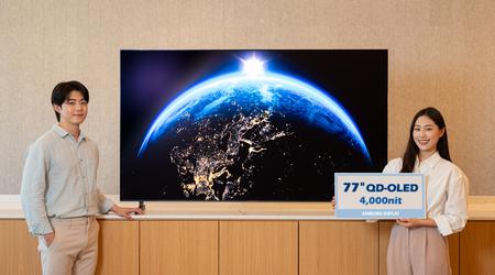 Samsung hat ein neues QD-OLED-Panel für TV-Geräte vorgestellt, das eine maximale Helligkeit von 4.000 nits aufweist