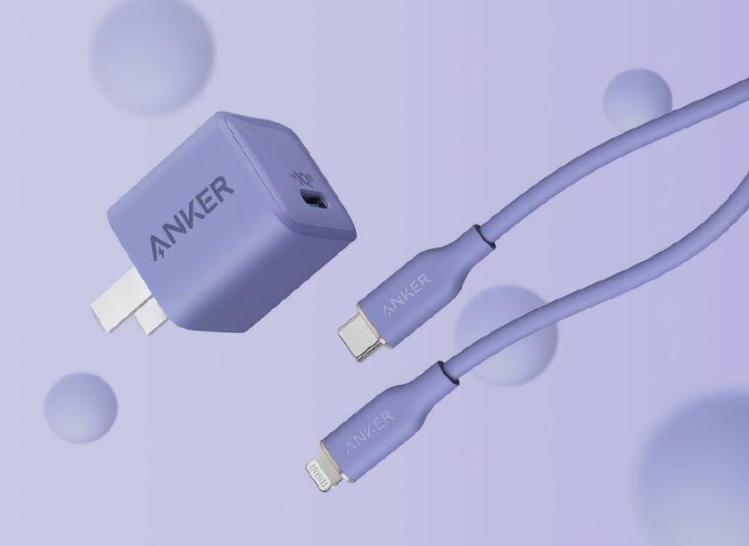 Anker представила компактную зарядку Nano на 20 Вт к фиолетовому iPhone 12 и iPhone 12 mini