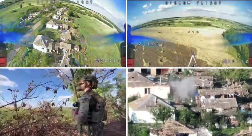 ВСУ показали эффектное видео атаки на российских военных с помощью FPV дрона-камикадзе