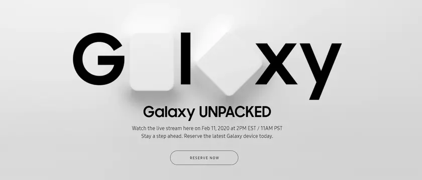 Сайт Samsung раскрывает дату выхода нового флагмана Galaxy S20