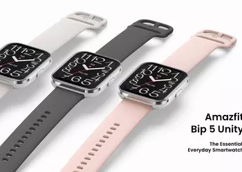 Amazfit Bip 5 Unity: LCD-дисплей на 1.91", корпус из нержавеющей стали с защитой IP68 и поддержка более 120 режимов за $59