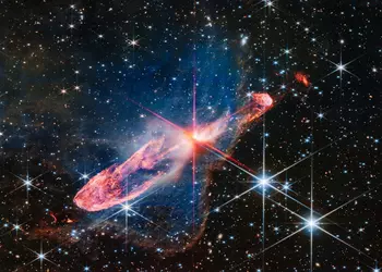 James Webb сделал фотографию двух звёзд в 1470 световых годах от Земли, которые находятся на стадии формирования