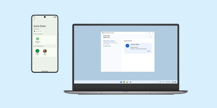 Google обновила Quick Share для Windows