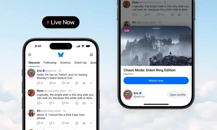 Bluesky has made Live Now available ...