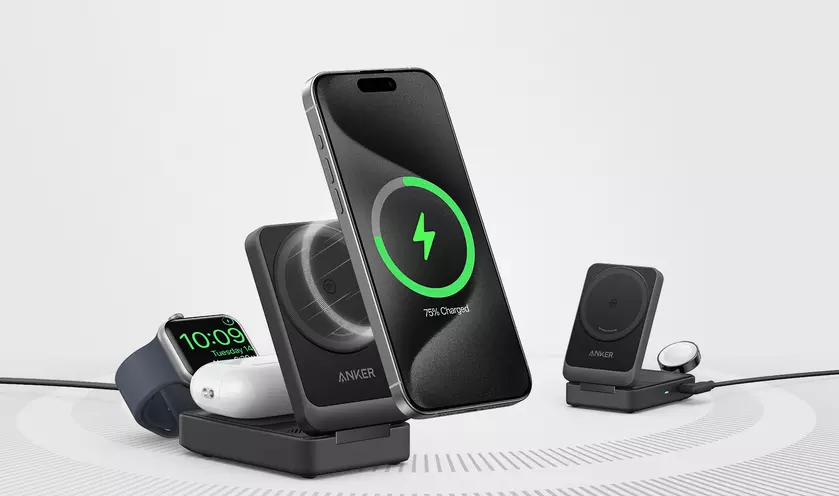 Anker представила MagGo Wireless Charging Station с поддержкой Qi2 и возможностью заряжать сразу три устройства